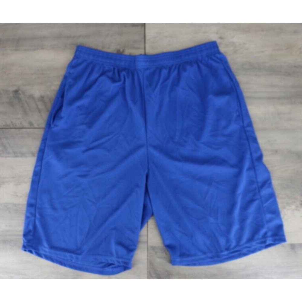Real Essentials Mens Size XL Pull On Dri Fit Athletic Shorts Royal Blue